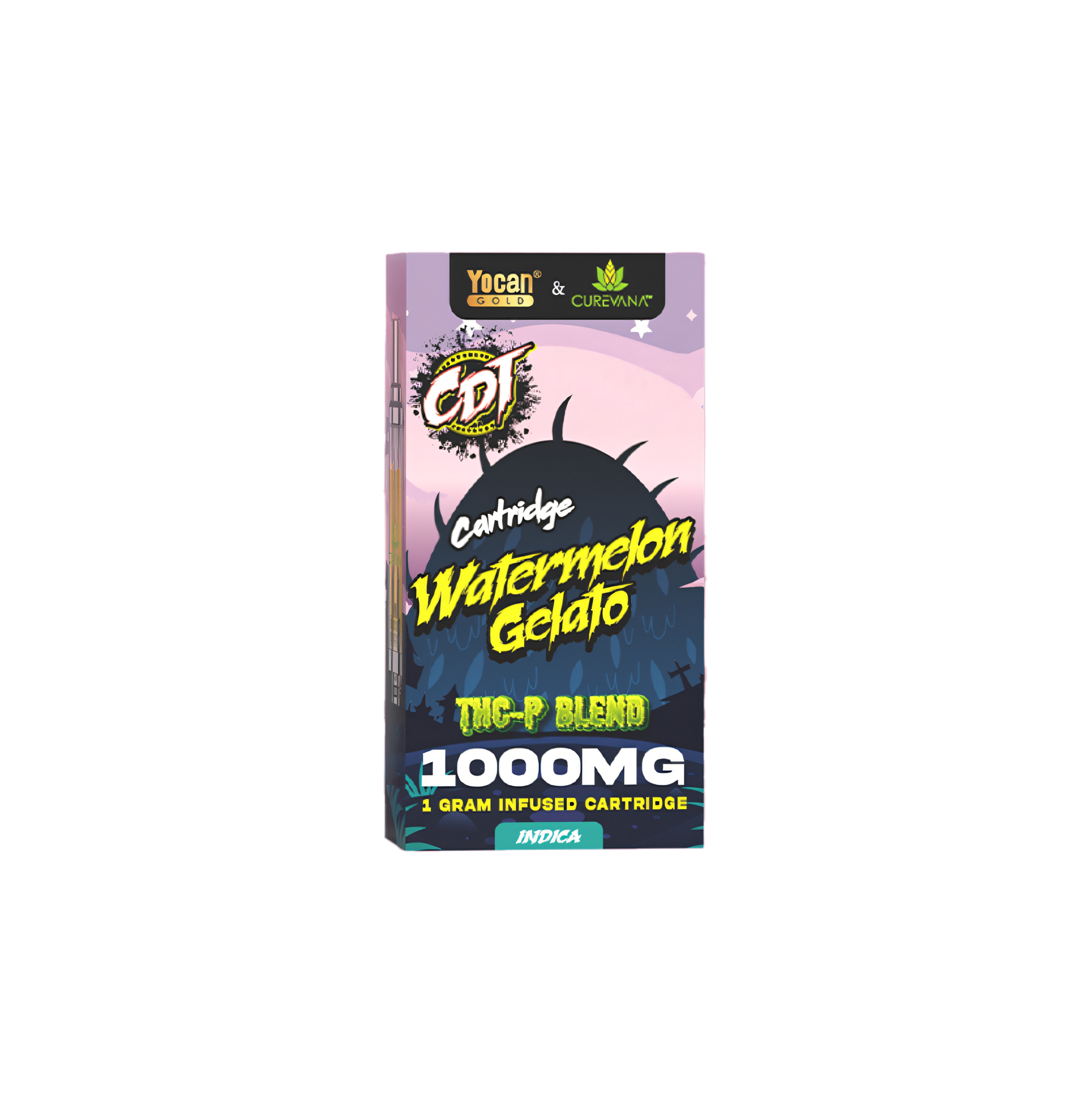 Yocan Gold 510 Cartridges By Curevana - 1 Gram Watermelon Gelato