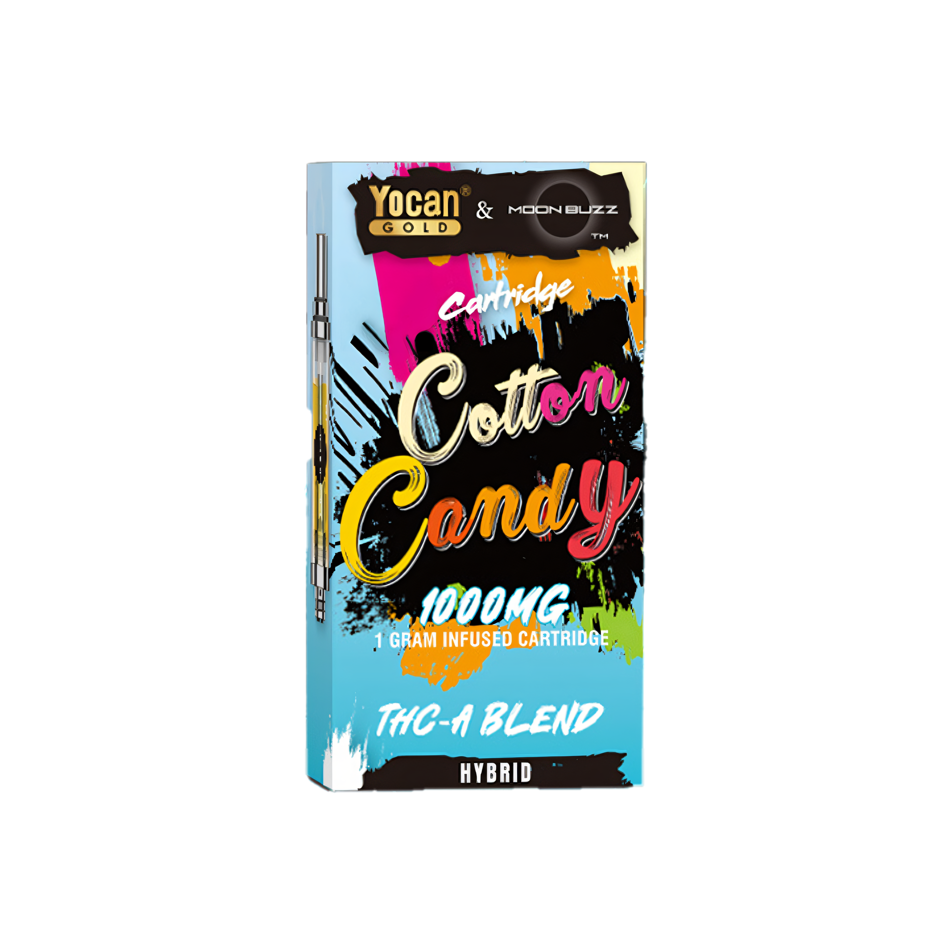 Yocan Gold 510 Cartridges By Moonbuzz - 1 Gram Cotton Candy Hybrid