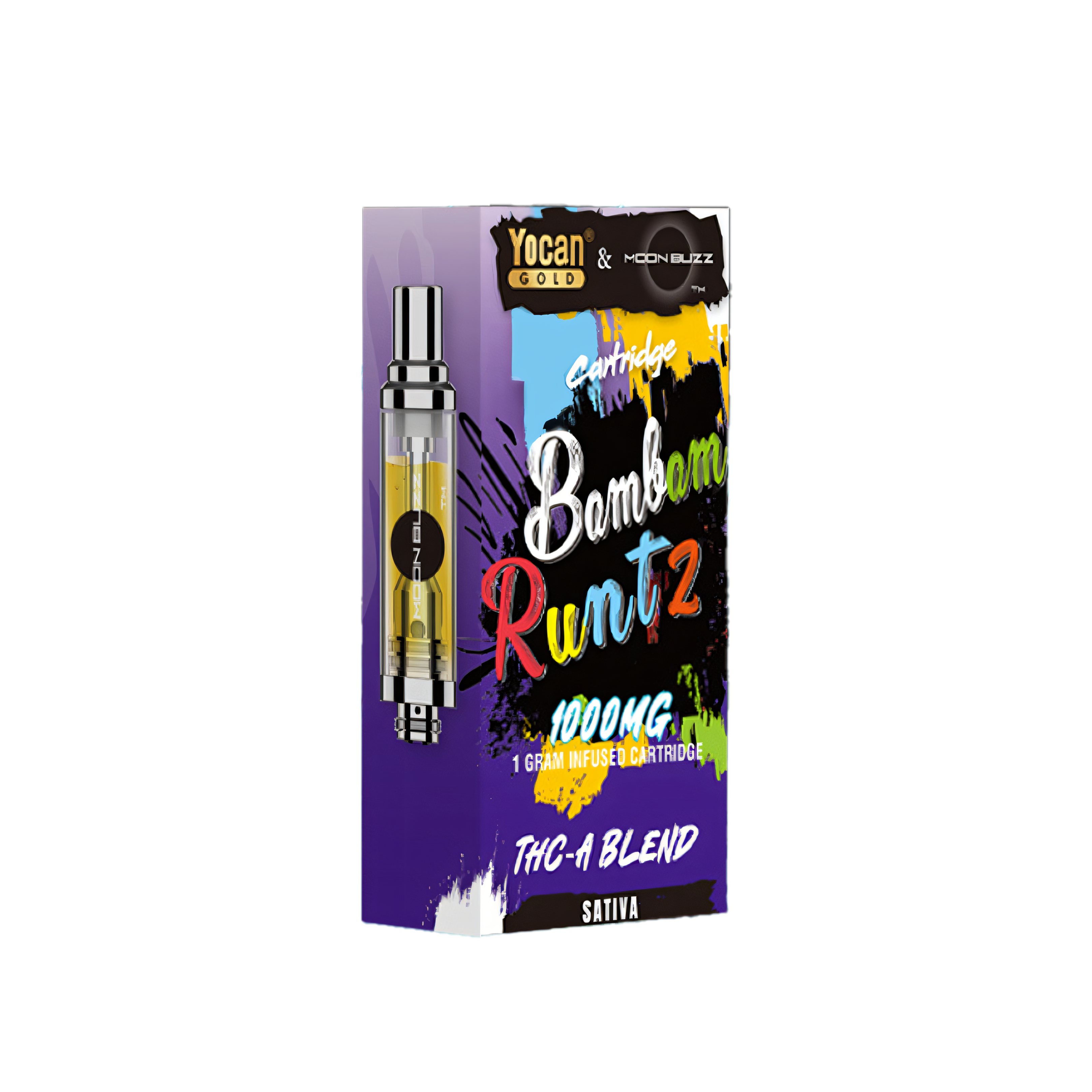 Yocan Gold 510 Cartridges By Moonbuzz - 1 Gram Bam Bam Runtz