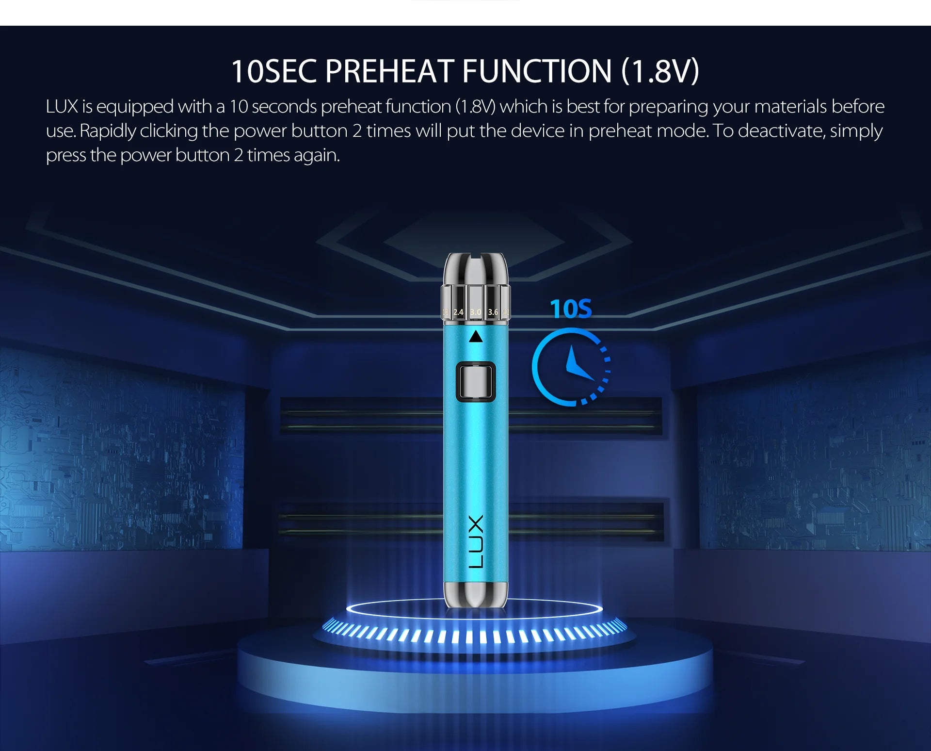 Yocan LUX Cartridge Battery LUX MAX Teal