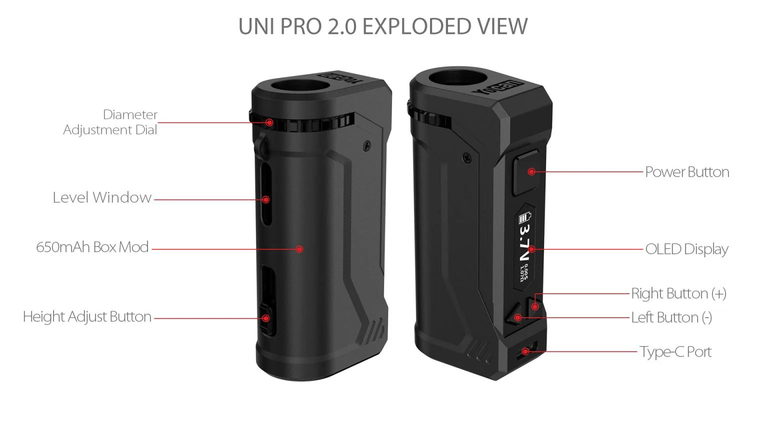 Yocan UNI Pro 2.0 Universal Box Mod Rainbow