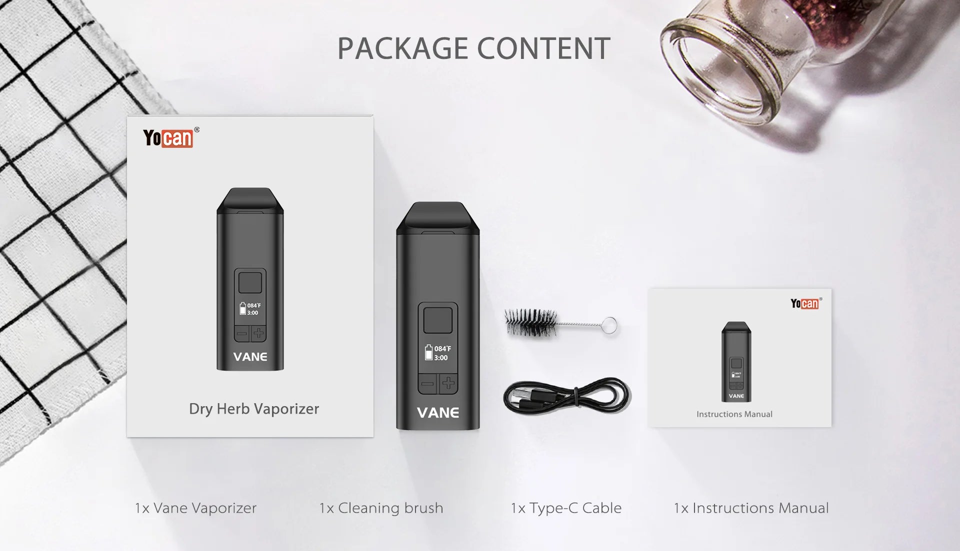 Yocan Vane - Dry Herb Vaporizer Red