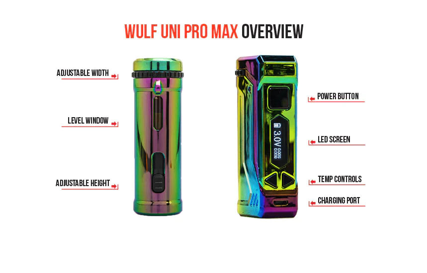 Yocan Uni Pro Max Concentrate Kit by Wulf Mod Wulf White Red Splatter