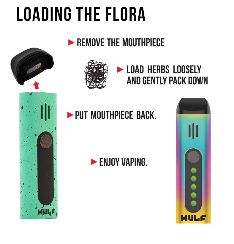 Yocan Flora Dry Herb Vaporizer by Wulf Mod Wulf Teal Black Splatter