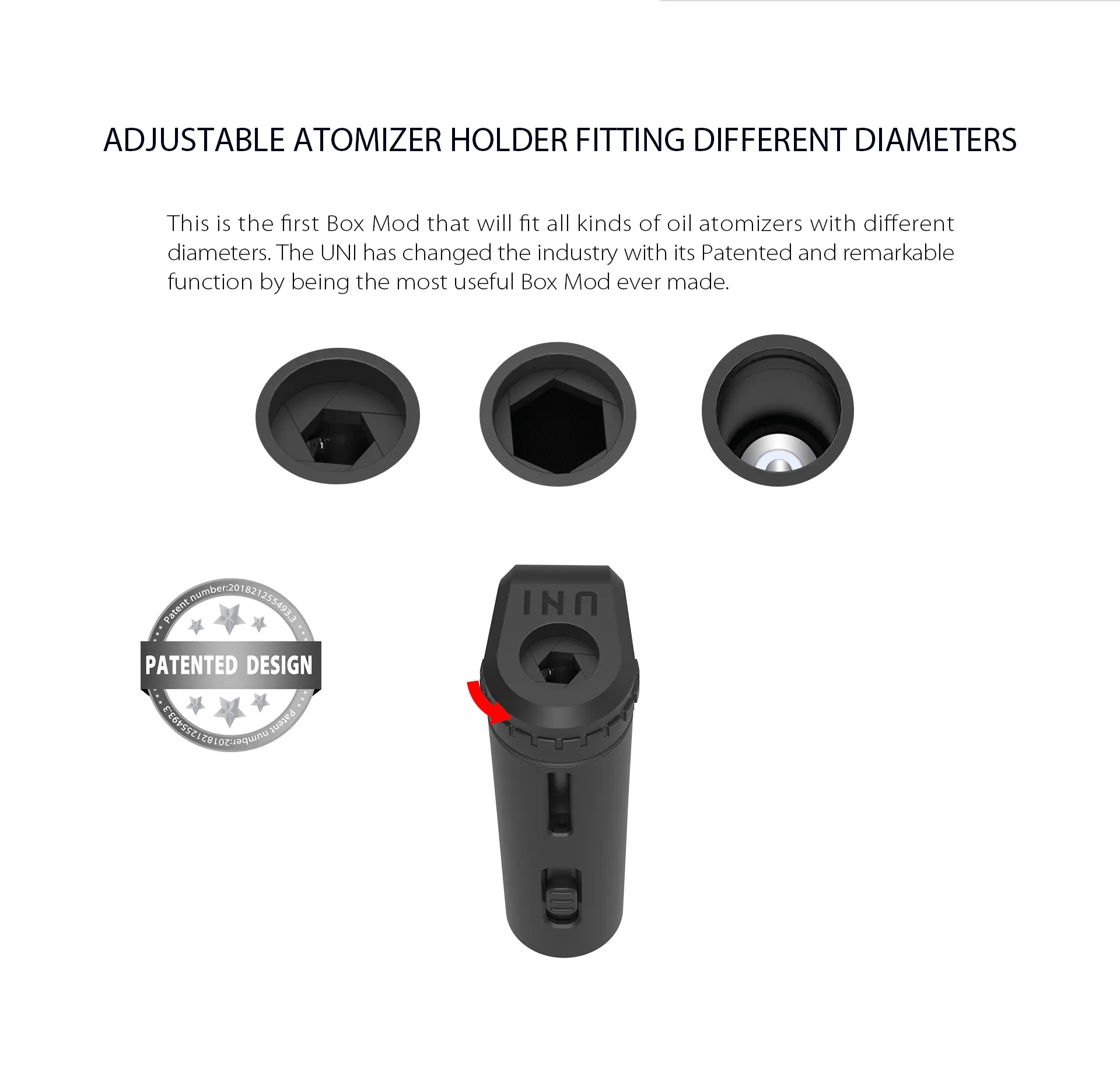 Yocan UNI (Universal Portable Box Mod) Rasta