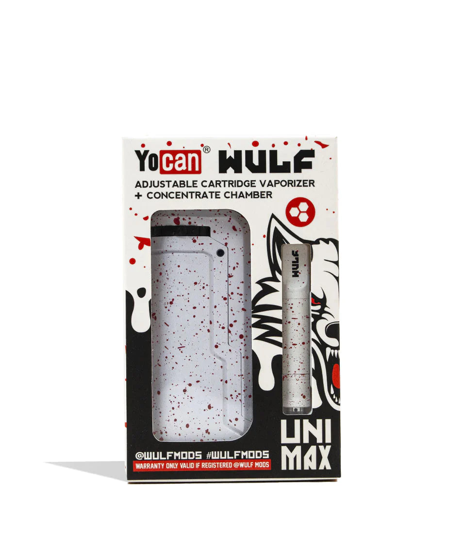 Yocan Uni Max Concentrate Kit by Wulf Mods Wulf White Red Splatter