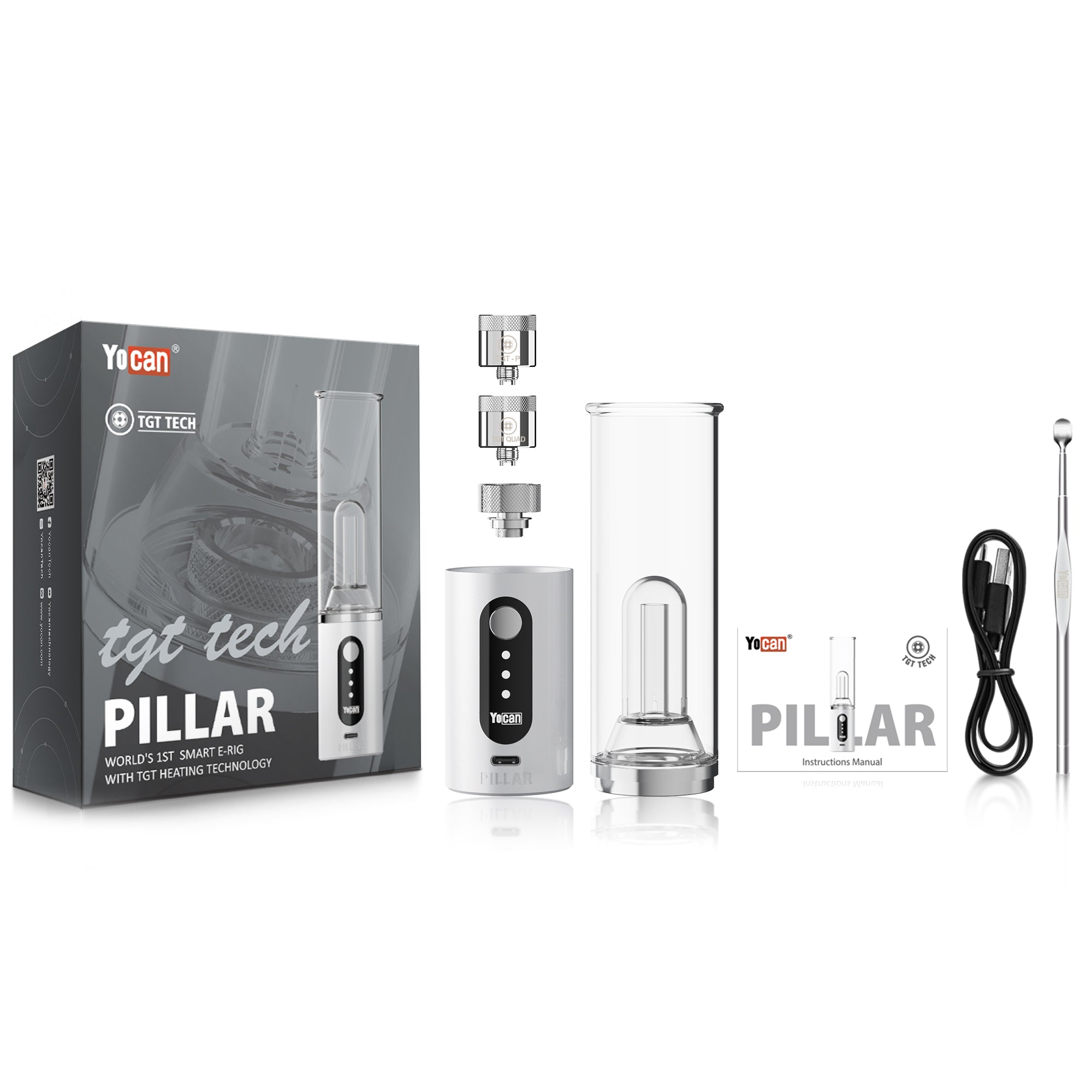 Yocan Pillar - Smart E-Rig Concentrate Vaporizer Pearl Green