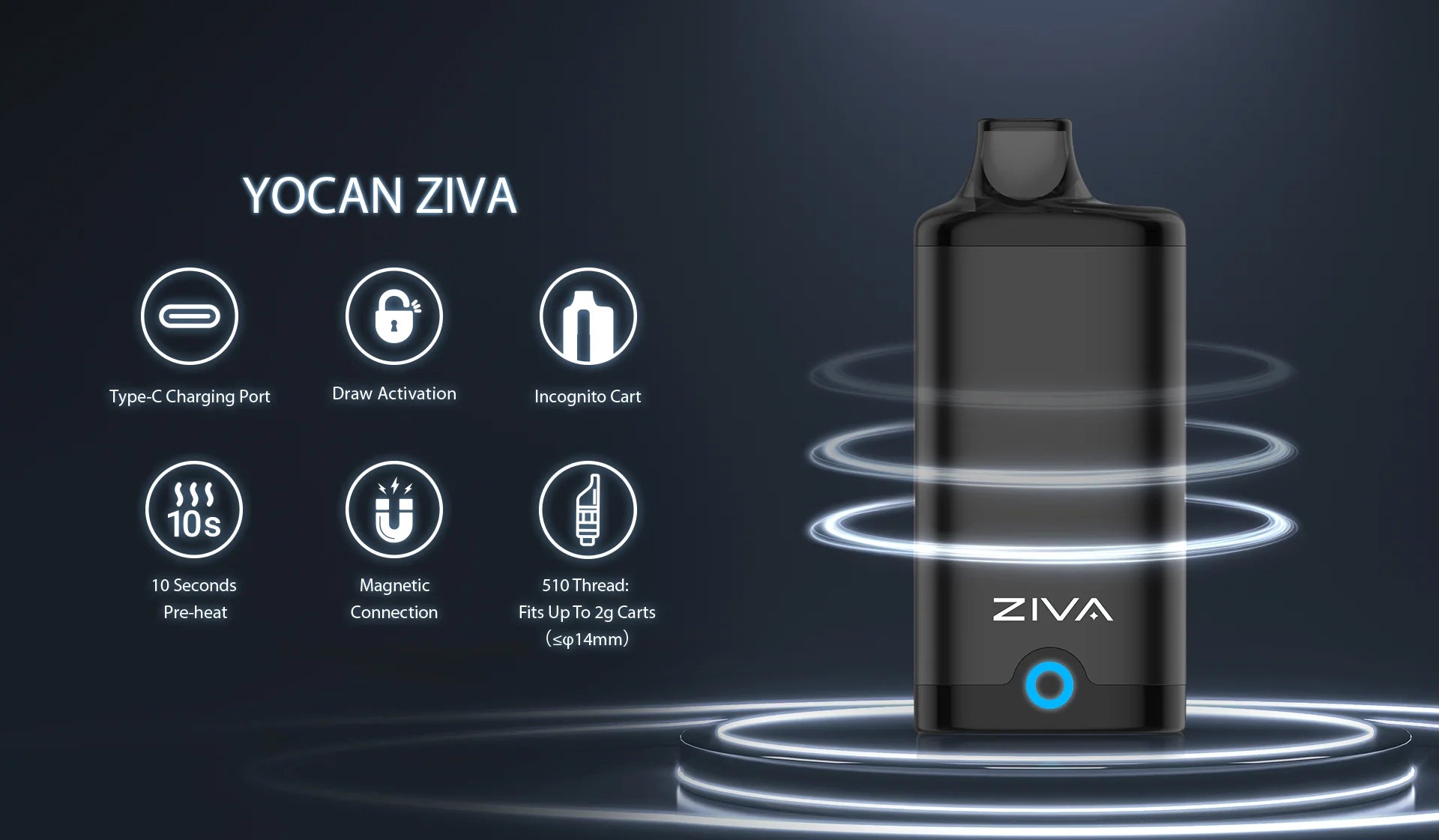 Yocan Ziva Smart Mod - 510 Vape